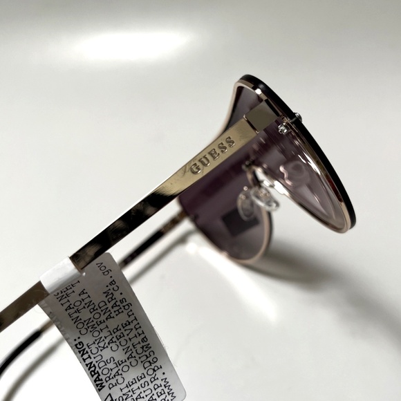 New Original GUESS Aviator Wrap Sunglasses GO00039 Rimless Rhinestones Heart - Picture 4 of 8